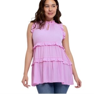 NWT Destination Maternity Tiered Sleeveless Top